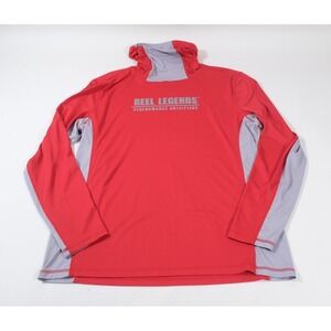 Reel Legends Shirt Men Medium Performance Fishing Built In Gaiter Long Sleeve